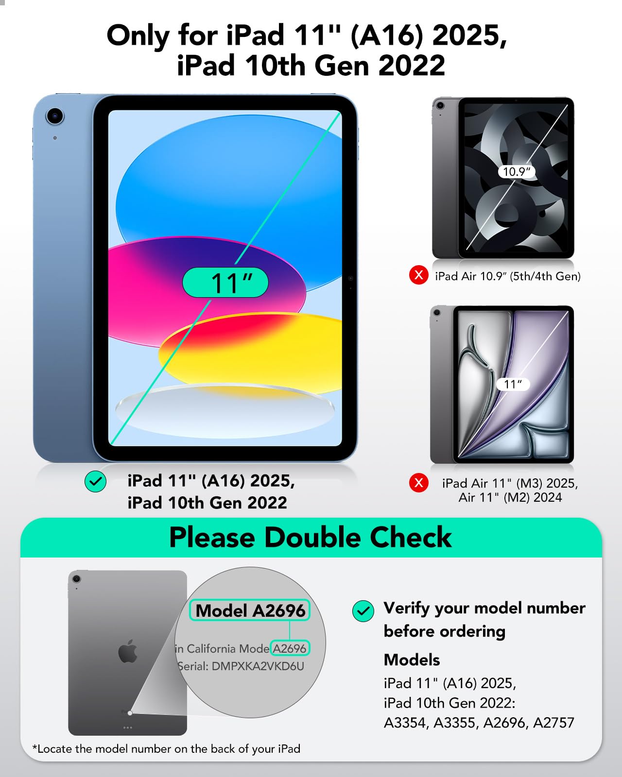 Aoiktye ESR Paper-Feel Magnetic Screen Protector for iPad 11th/10th Generation A16 (11/10.9 Inch, 2025/2022), Write and Draw Like on Paper, Detachable and Reusable, Compatible with Tempered Film, Anti-Glare