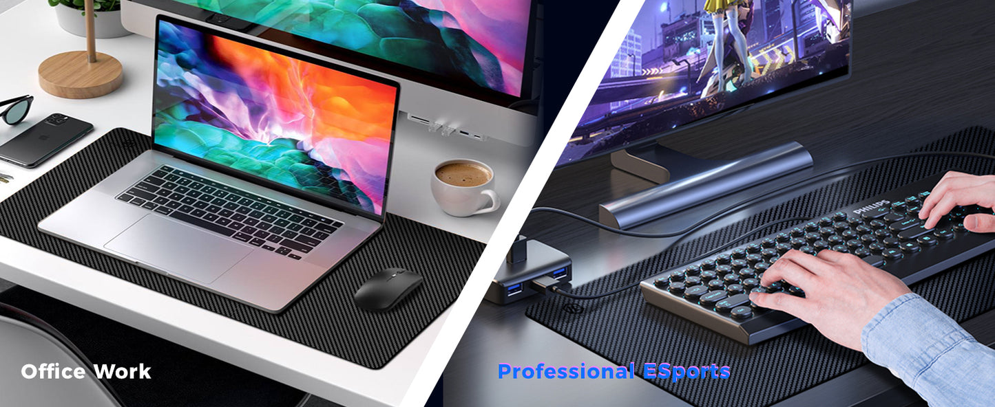Handcrafted high-end carbon fiber extra-large mouse pad/desk mat, exclusively customized for geeks
