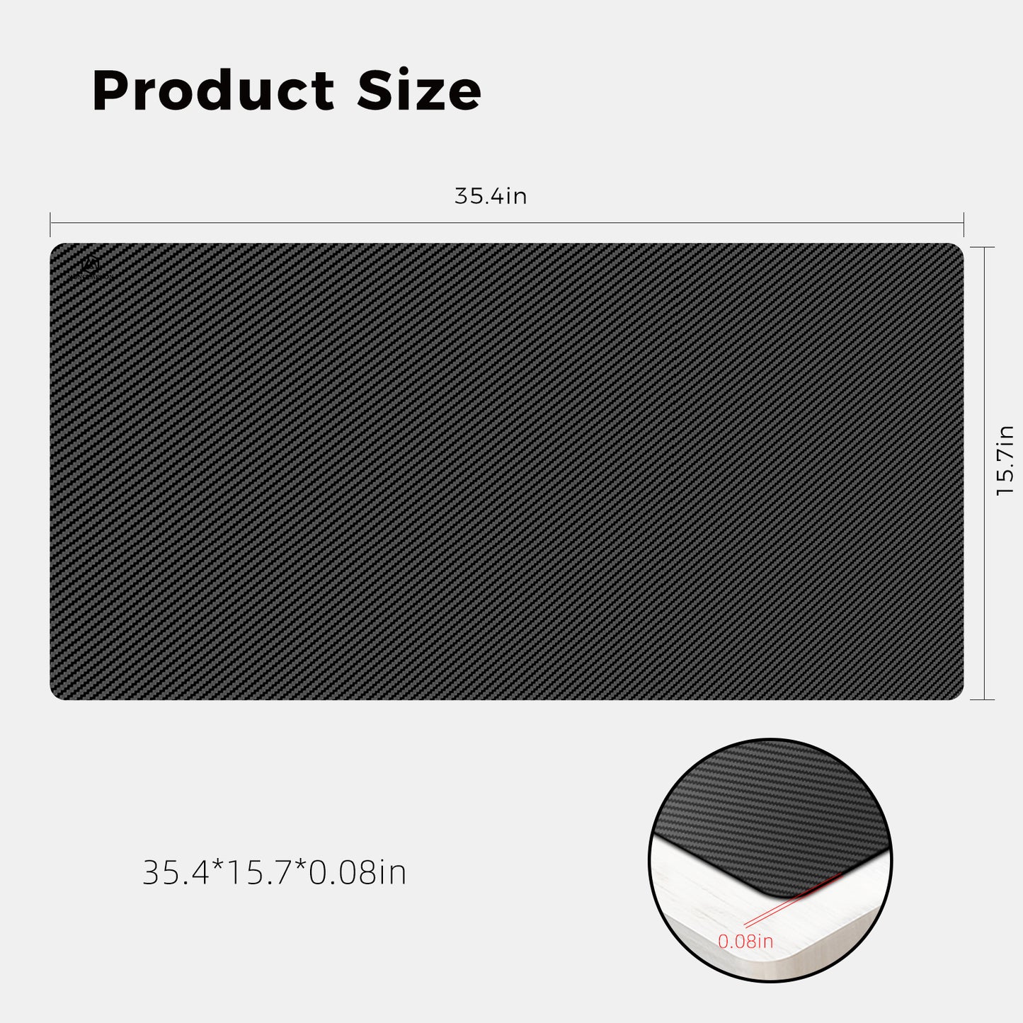 Handcrafted high-end carbon fiber extra-large mouse pad/desk mat, exclusively customized for geeks