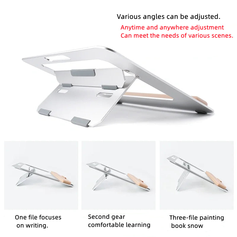 Aoiktye Suitable for iPad tablets within 13 inches, bracket with wrist rest aluminum alloy ipad, desktop bracket with adjustable angle and foldable