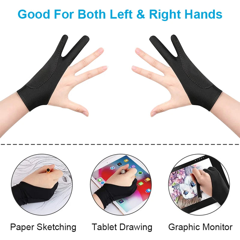 Aoiktye™ Artists Gloves 2 Pack - Palm Rejection Gloves