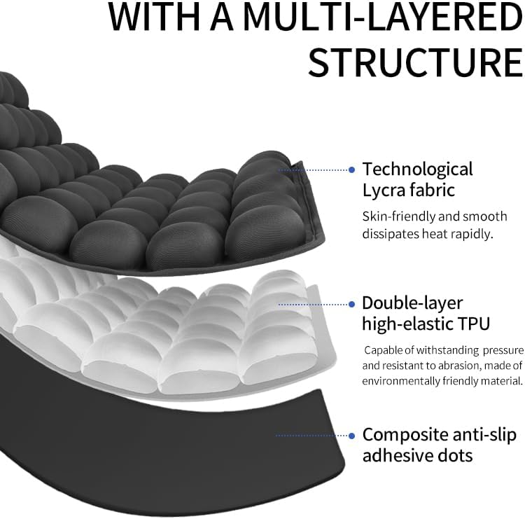 Travel Seat Cushion - Inflatable Airplane Seat Cushion for Travel.Suitable for Long Distance Sedentary People to Use,Easy to Carry, 3D Inflatable Airbag is Ergonomic