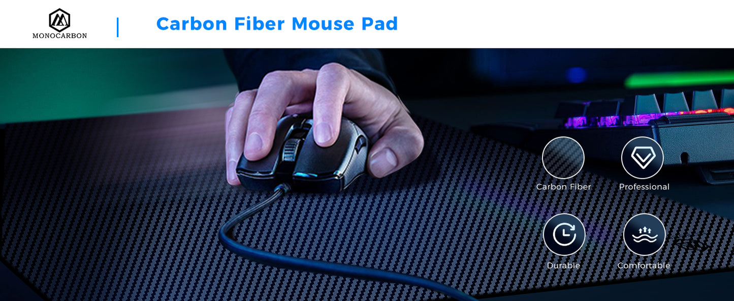 Handcrafted high-end carbon fiber extra-large mouse pad/desk mat, exclusively customized for geeks