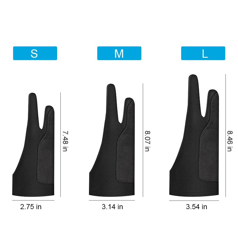 Aoiktye™ Artists Gloves 2 Pack - Palm Rejection Gloves