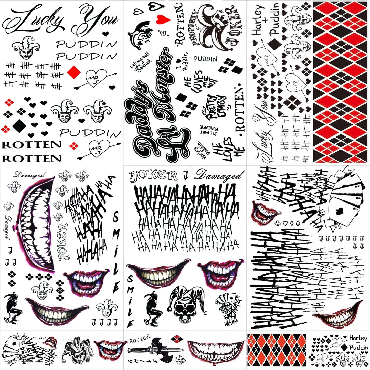 Aoiktye  72 Sheets Temporary Tattoo for Men Women Adults, Include 12 Sheets Black 3D Half Sleeve Temporary Tattoos, Halloween Tattoos Scary Lion Wolf Tiger Skull Skeleton Tattoos Stickers