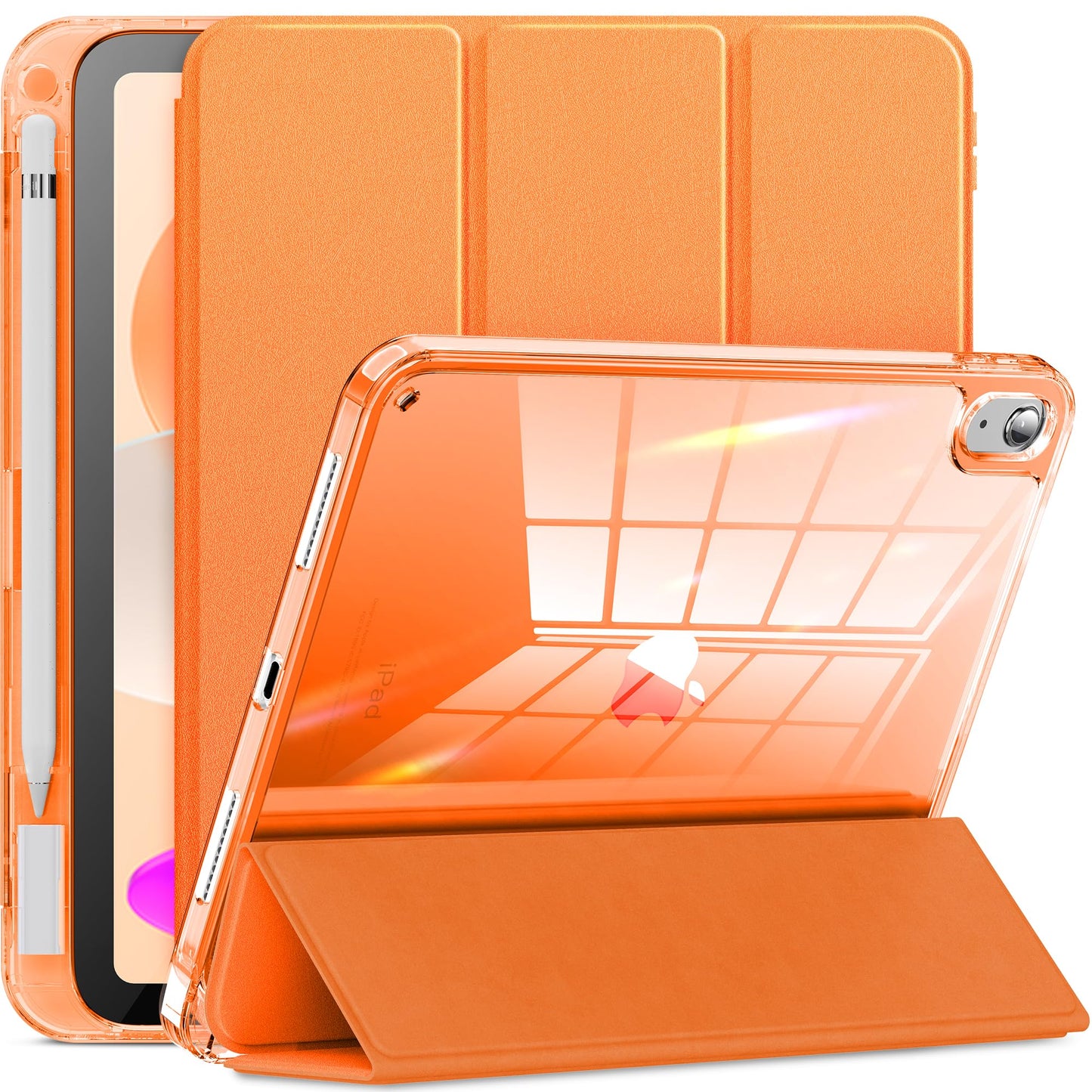 Aoiktye  INFILAND Compatible with iPad (A16) 11th Generation 11 Inch 2025 Case, iPad 10th Generation Case 2022 10.9 Inch 2022, Crystal Clear with Slot for Pencil & Charging Adapter, Silver