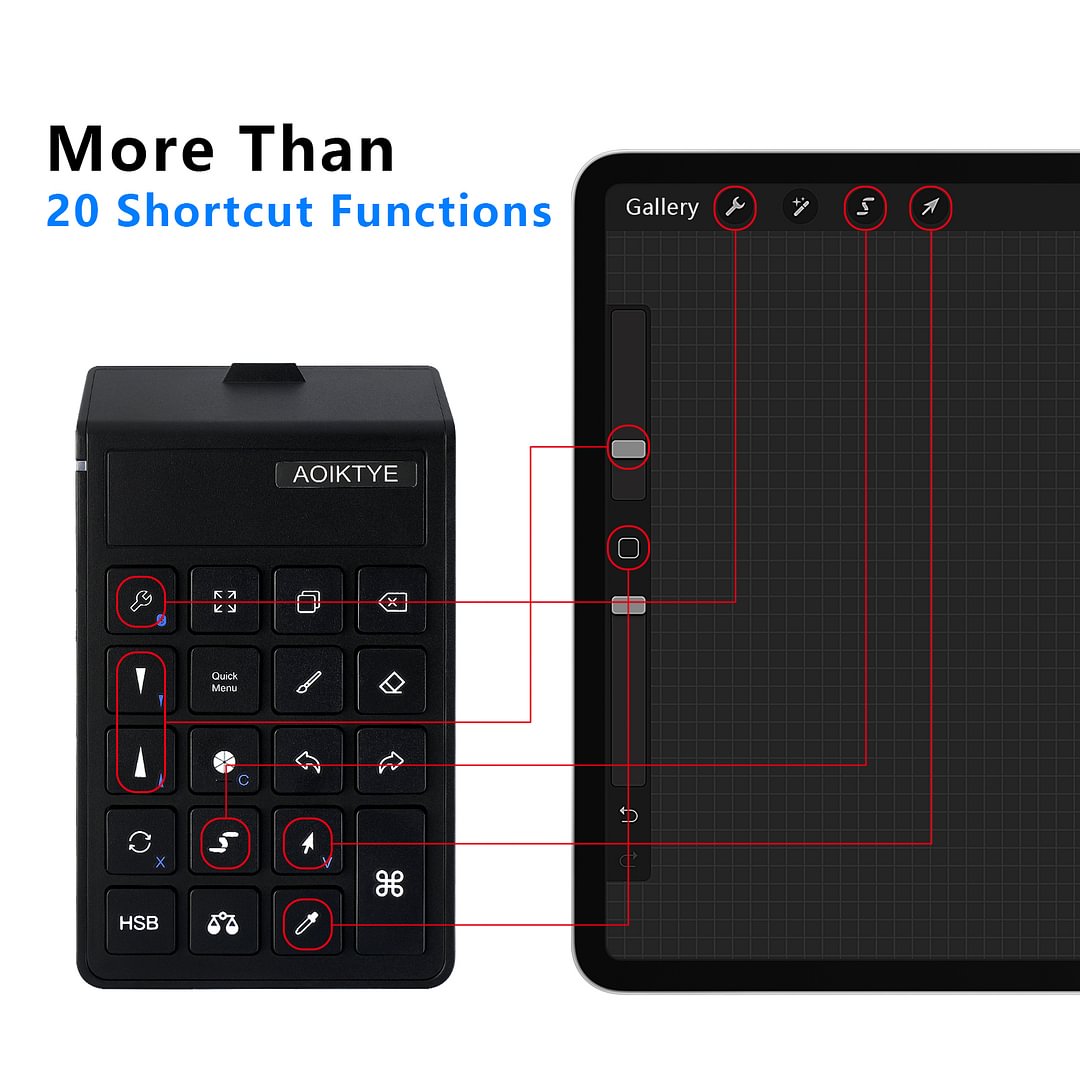 Aoiktye™ The second generation Procreate keyboard